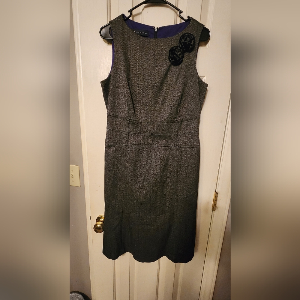Anne Klein Elegant Gray Women's Dress Size 10 Womens